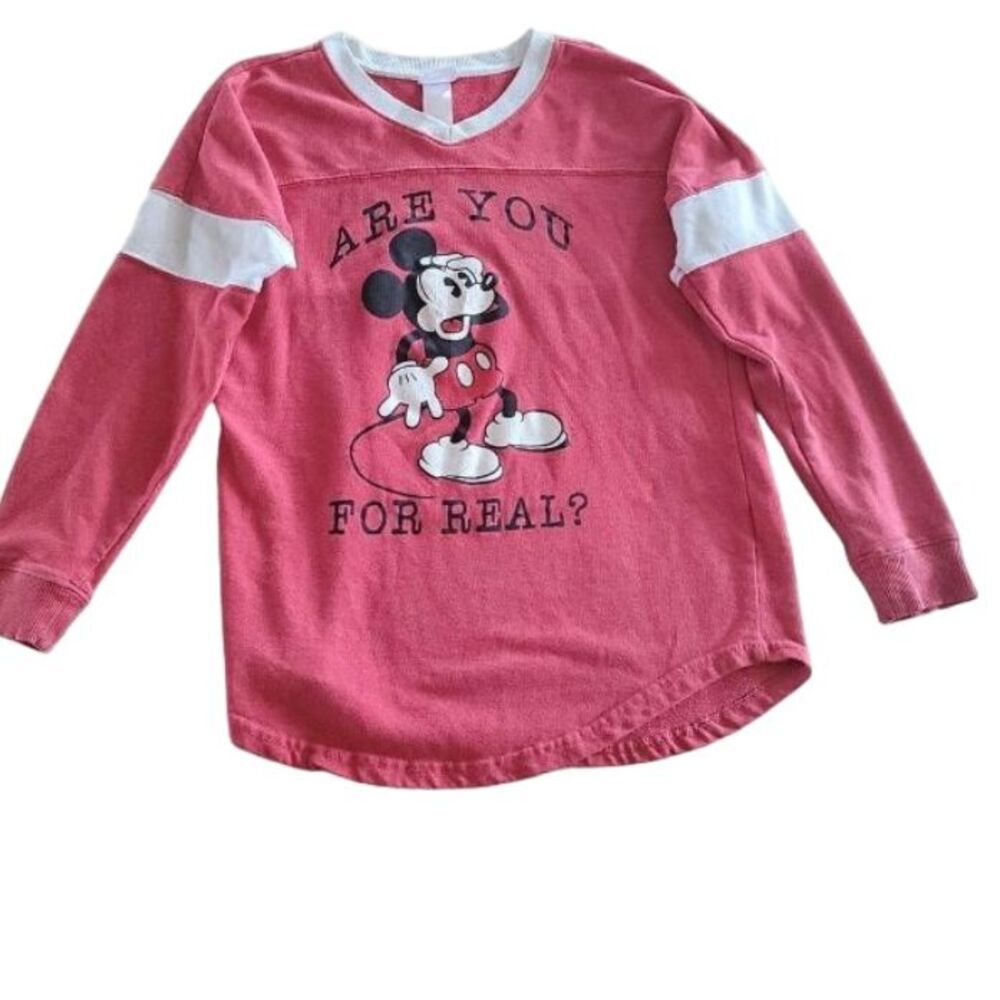 Disney Juniors Mickey Mouse Jersey long sleeved size 3/5 Small